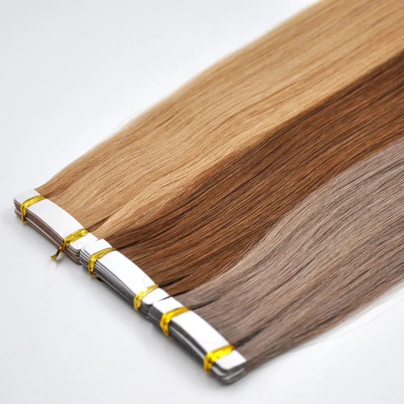 2025 Tape Blonde straight pre-bonded high quality wholesale cuticle aligned hot selling  human hair extension details