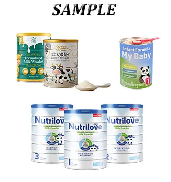 Automated Protein Powder Filling Capping and Labeling Production Line Aluminum Cans Powder Packaging Production Line