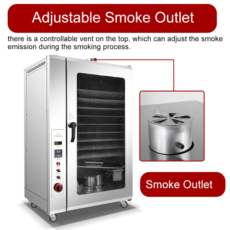 Smoke Fish Meat Product Making Machine Smoker Oven Food Commercial  Sausage Portable Electric  Smoked Fish Oven