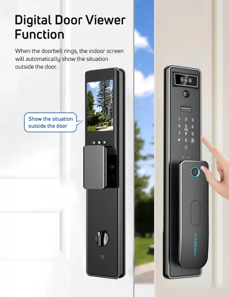 Tuya APP 3D Face Recognition Smart Door Lock - Secure & Convenient