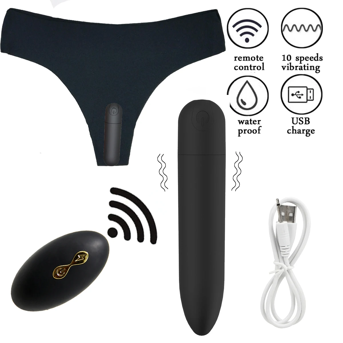Wholesale Vibrating Panties 10 Function Wireless Remote Control Bullet Vibrator Strap on Underwear Vibrator for Women Sex Toy From m.alibaba photo