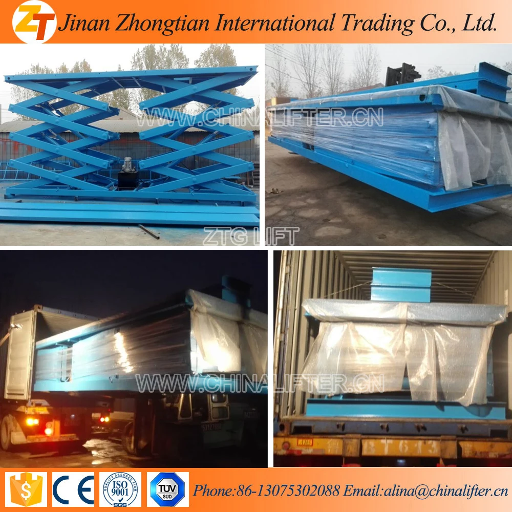 Ztcl Stationary Hydraulic Scissor Lift Fixed Scissor Lift Tables Cargo ...