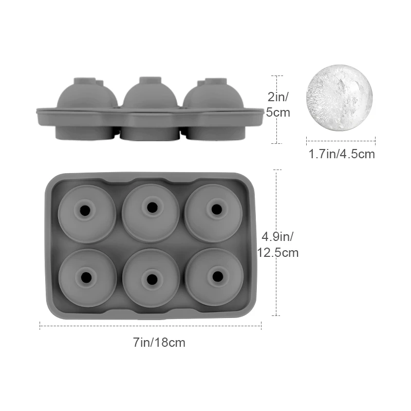 4-Set Silicone Giant Ice Mold Ice Cube Tray BPA-Free for Scotch Whiskey  Cocktail, Pack - City Market