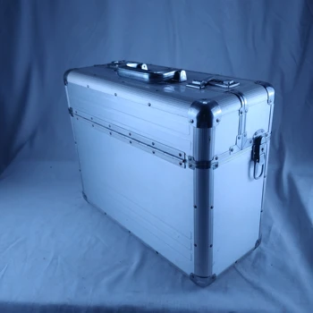 Wholesale Price briefcase Aluminum Hard Aluminum Case laptop Suitcase combination Locks Silver Waterproof Case