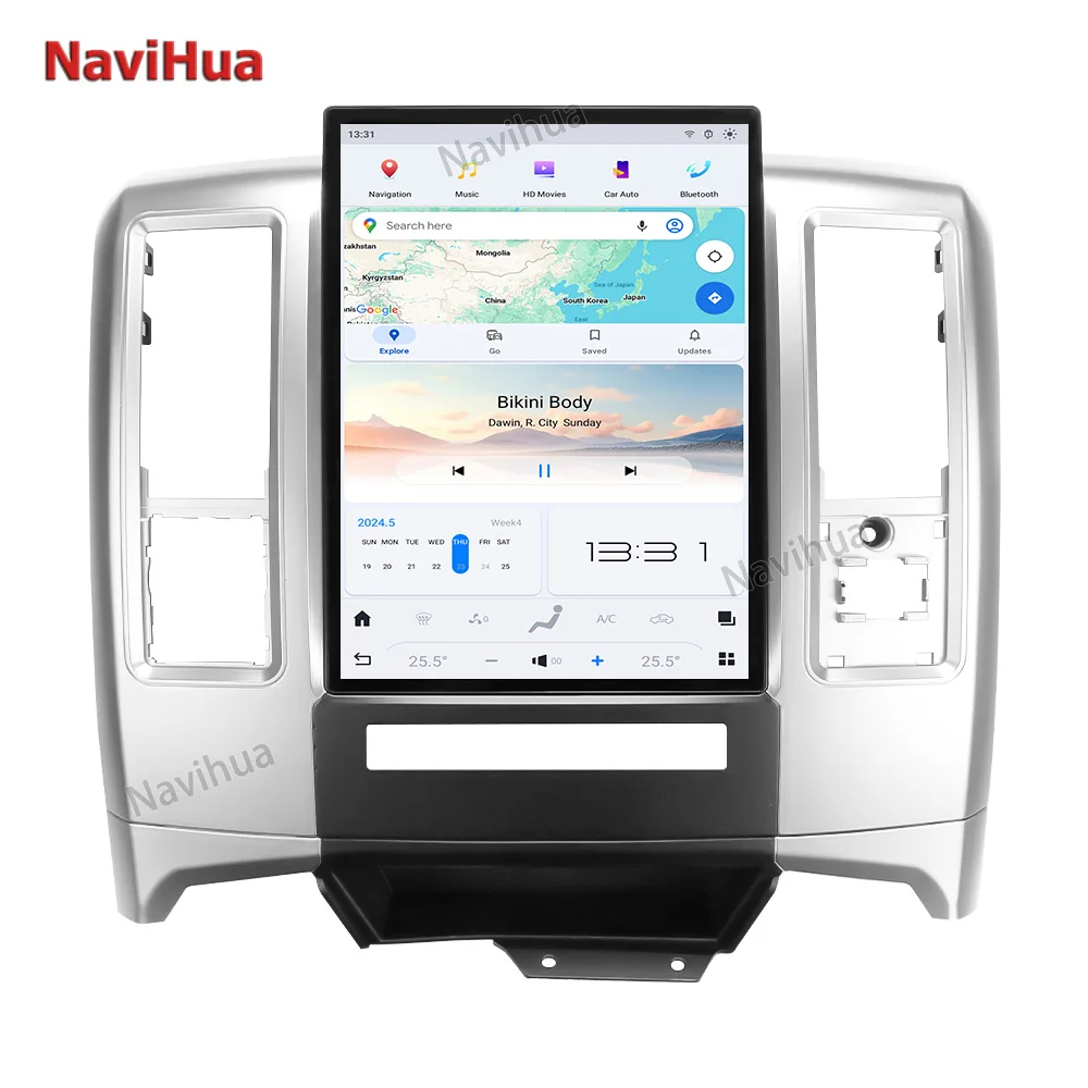 Navihua Qualcomm Tesla Screen Android 13 for Dodge RAM 2008 2009 2010 2011 GPS Navi Radio Receiver Player Head Unit Carplay