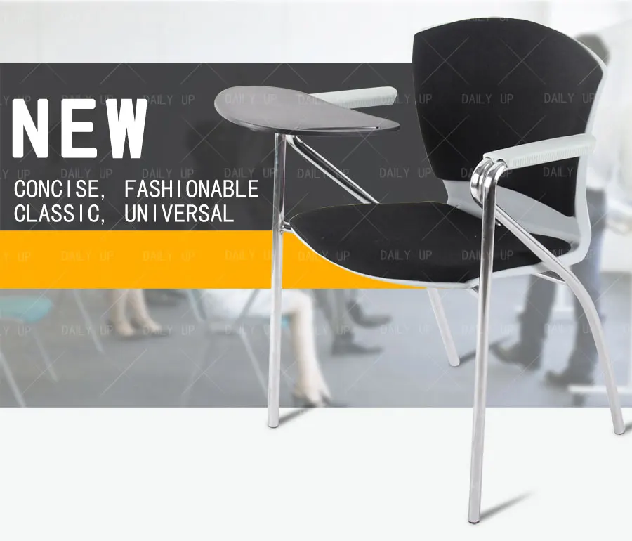 Padded Training Chair With Folding Tablet And Cushion Office Chair With Armrests 2024 New Design For Lecture Meeting Conference
