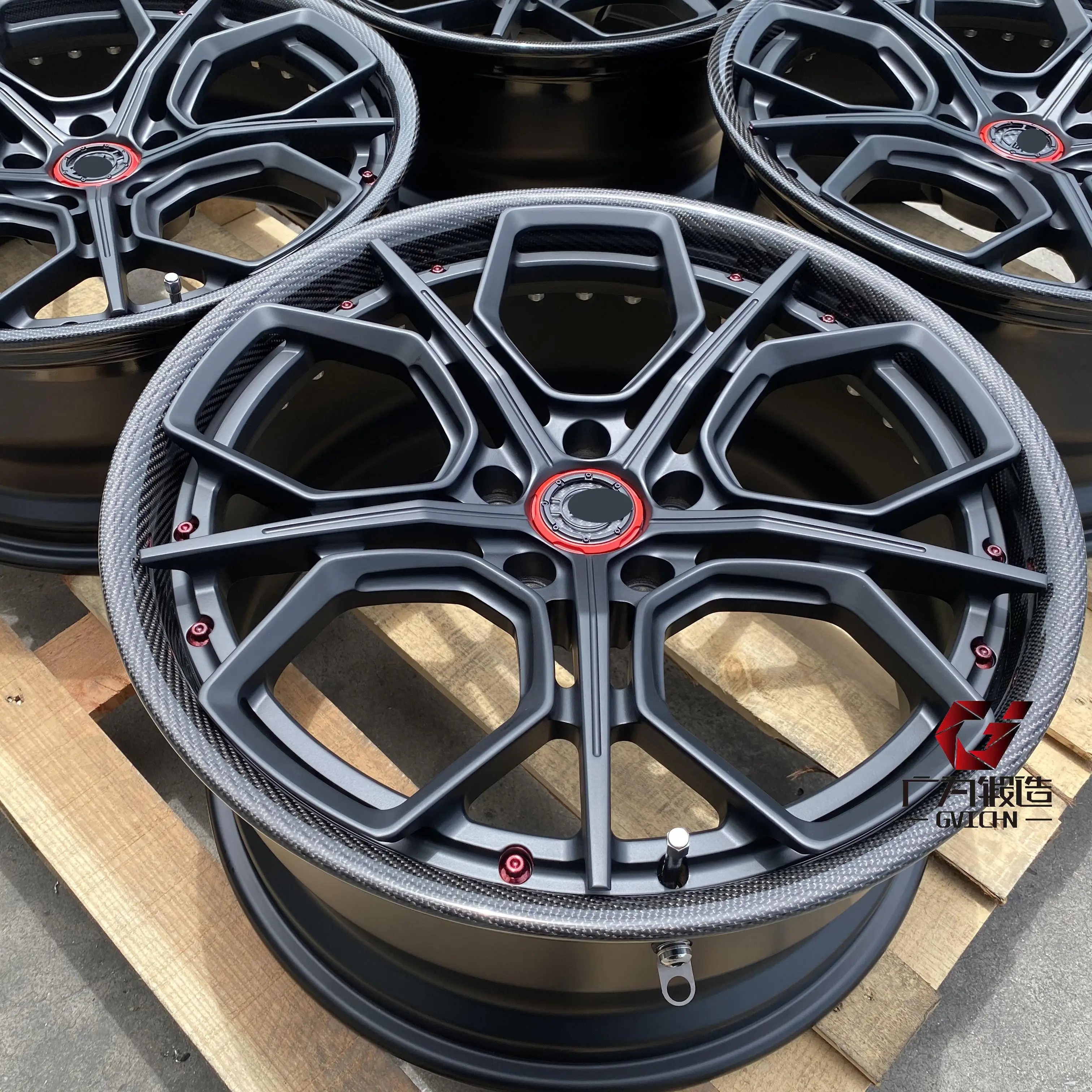 GVICHN Custom18 19 20 21inch Rim 5x112 5x114.3 5x120 6061 T6 Aluminum Alloy Two Piece Forged Passenger Car Wheels for BMW Audi