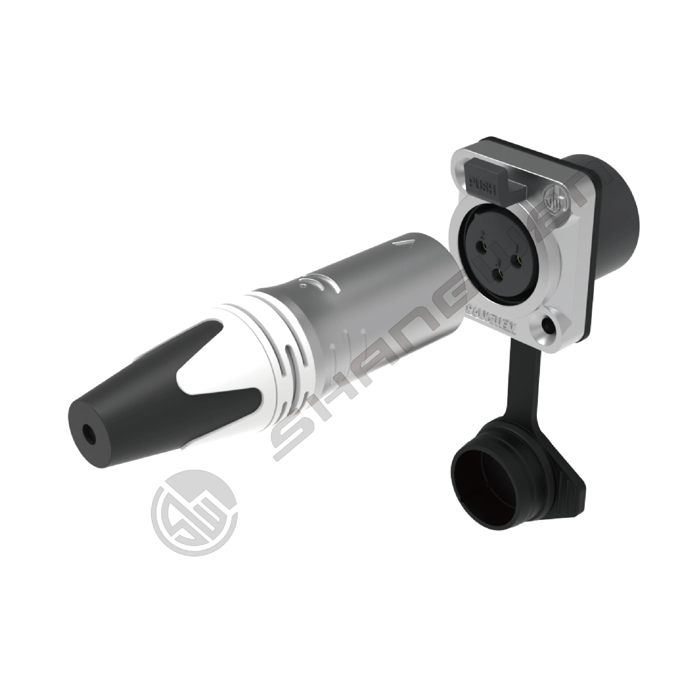 Outdoor Waterproof 3-Pin XLR Male Audio Connector for Power Applications Factory Supply