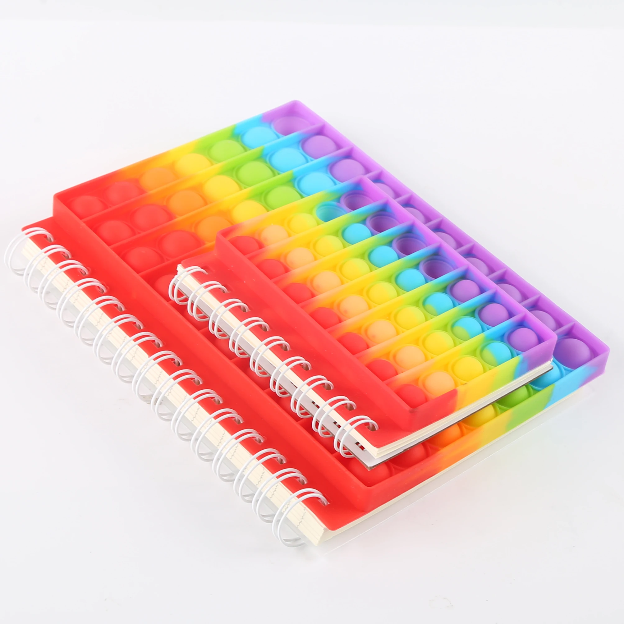 TTX 2022 модный дизайн персонализированный логотип на заказ силиконовый чехол с пузырьками для снятия стресса блокнот спиральный поп