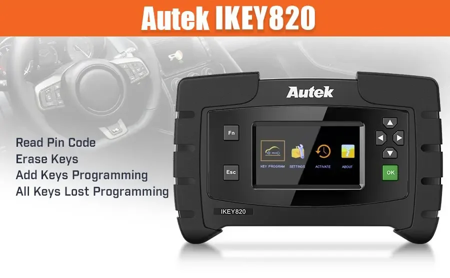 Autek Ikey820 OBD2 Car Key Programmer - Universal Tool