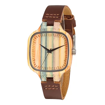 TJW Customized Women's Wooden Sport Watch with Seiko Movement Limited Edition Quartz Dial Displaying Pointer