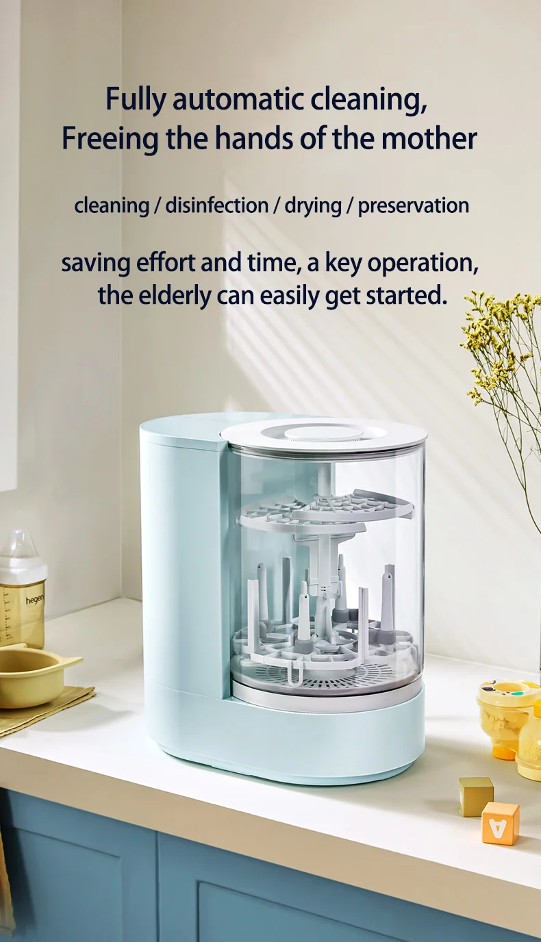 Popular Automatic Electric Baby Bottle Washer Sterilizer Cleaner Machine 4 Sets Baby Milk Bottle
