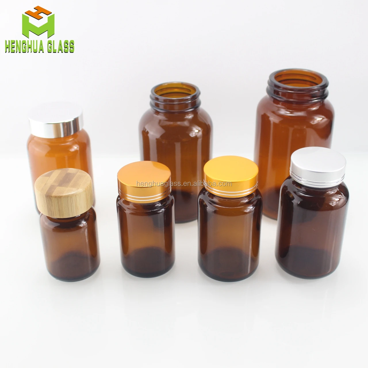 Glass medicine bottle amber glass capsule bottle 120ml