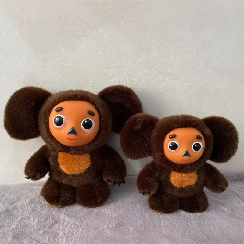 Factory Price Russian Anime Stuffed Cheburashka and Crocodile Gena Bear Music Talking Plush Toy for Party Packed in Bags