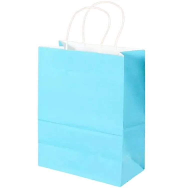 blue paper bag