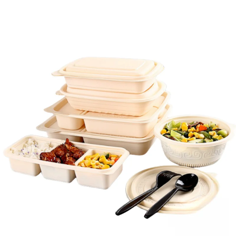 Bento Compartment Eco Friendly Disposable Biodegradable Cornstarch ...