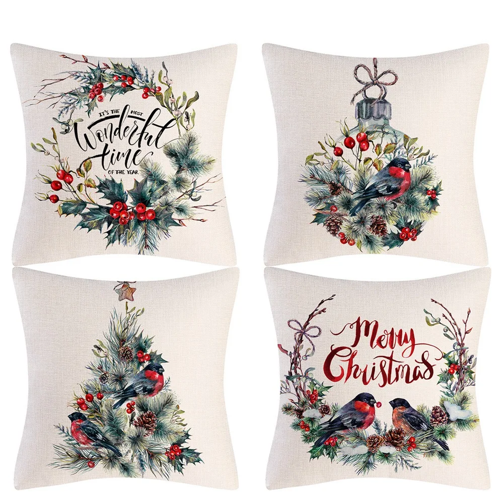 Custom Christmas Throw Pillow Covers Christmas Decorations 18x18 Inch