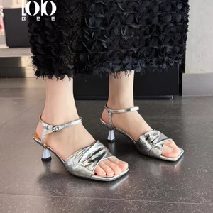 High Quality Sexy Women's Summer Party Open Toe Platform Heels Waterproof Height Increasing for Wholesale
