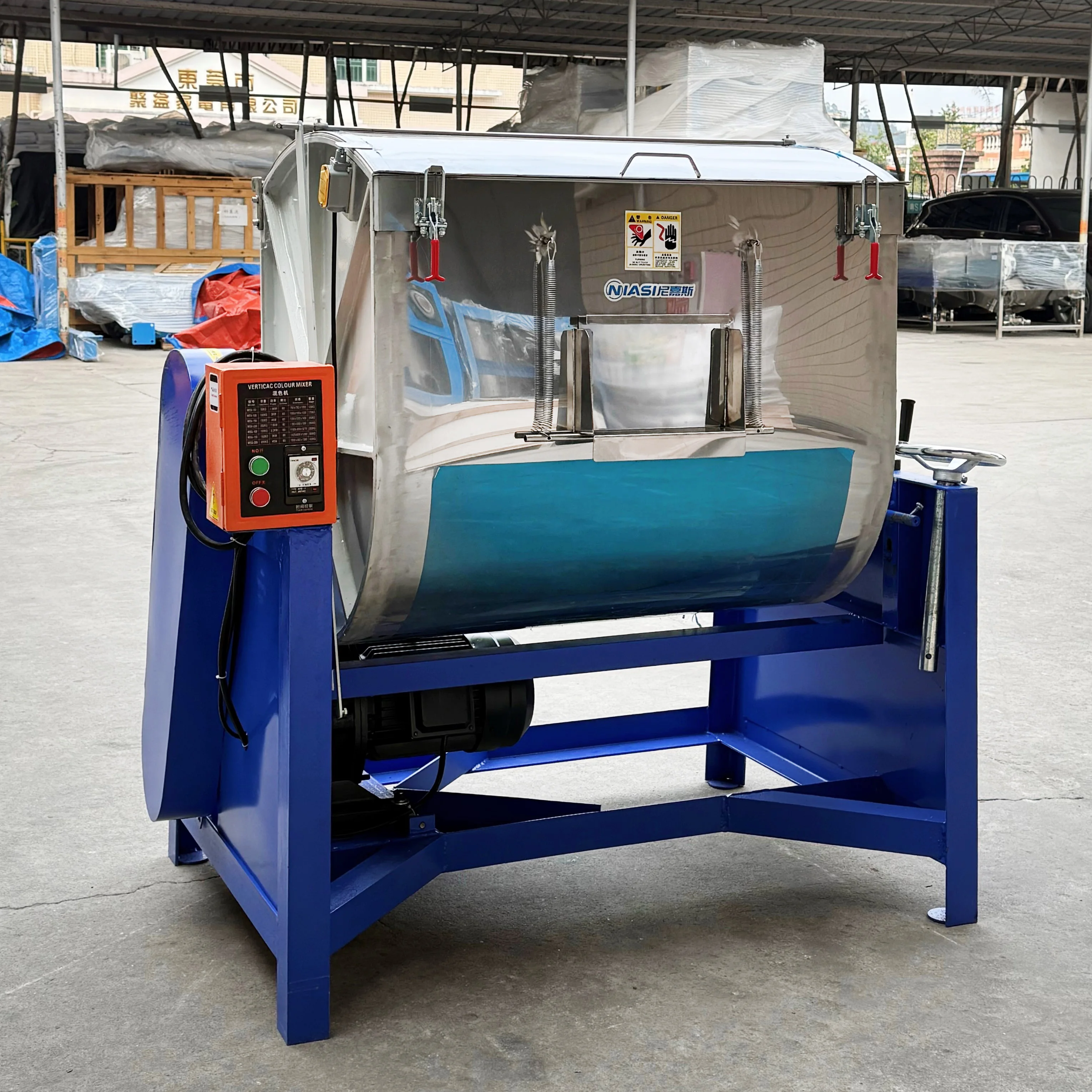 High Mixing Capacity Stainless Steel Horizontal Paddle Mixer Blender Machine Plastic Material Color Mixer