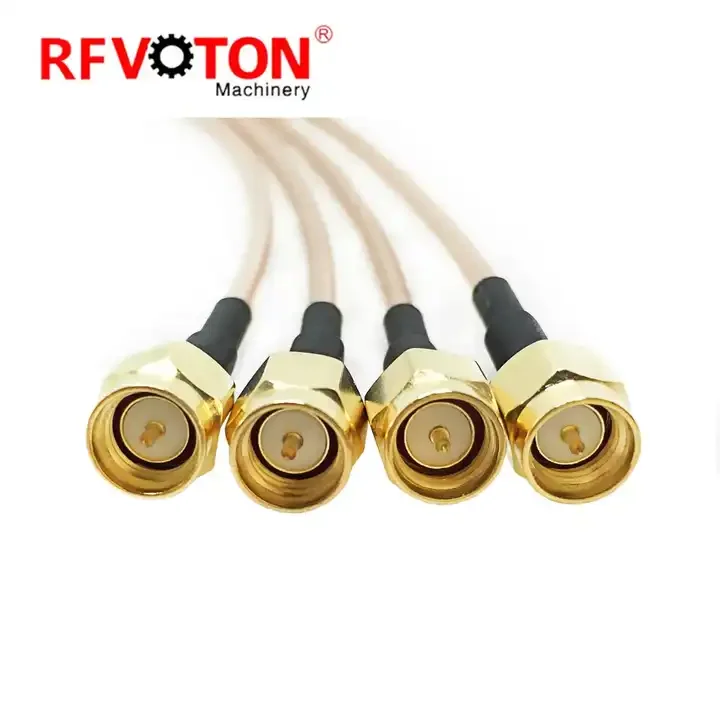 Factory Price SMA Male Plug  to SMA MALE for RG316 Brass  PIGTAIL Jumper Cable Assembly  15cm Rohs in Stock