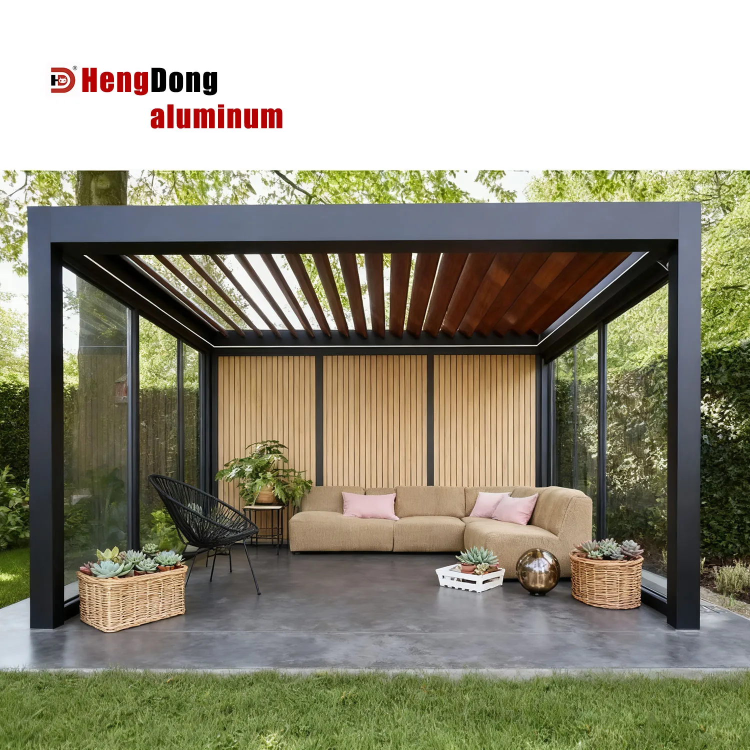 Outdoor Aluminum Sunroom Aluminium Frame Patio Covers Sunrooms & Glass Houses Solarium Winter Garden Free Standing Sunroom