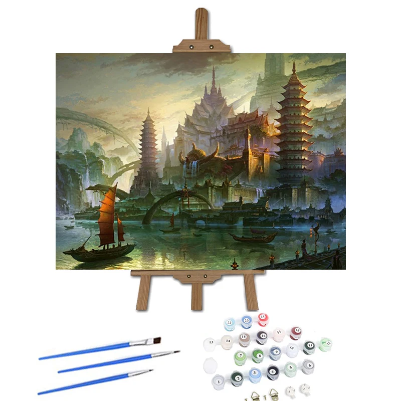 wholesale natural scenery oil painting canvas mounta
