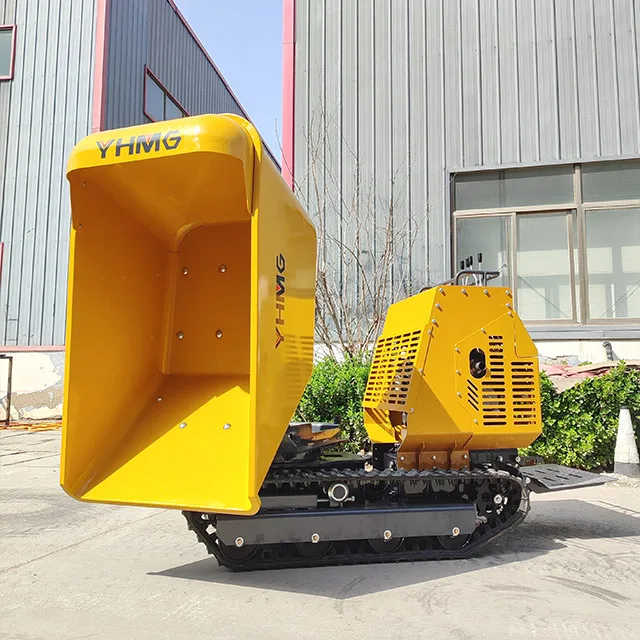 High Quality Mini Crawler Transporter Rubber Trucks Dump Loader Diesel Self Loading Mini Dumpe Loaderr with Rotate 260 Degrees