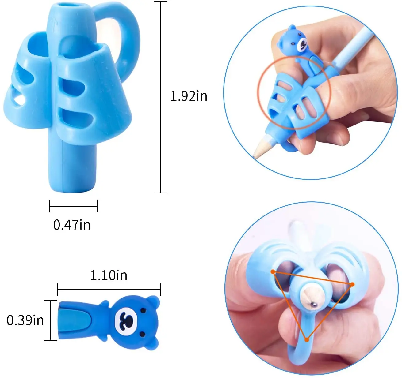 10Pcs Writing Corrector Grip Universal Ergonomic Writing Aid Pencil Pen Holder For Kids Handwriting Pen Holder Correction Grippe