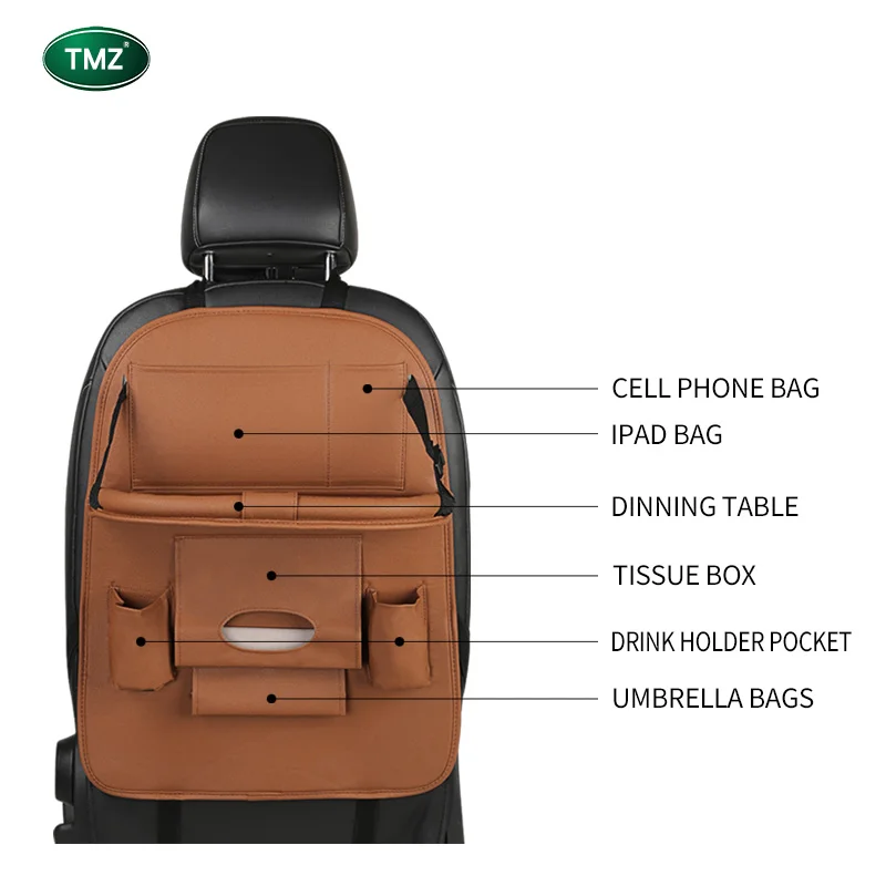 Многофункциональный Авто-Стайлинг Войлок заднего задний карман на переднем сиденье сумка-Органайзер хранилище сумочка с лоток-держатель для