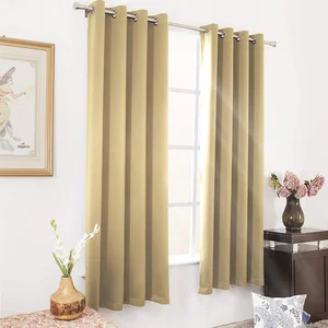 Manufacturer Business Plain Color Blackout Curtain Size Customized Window Curtains Blackout for Living Room
