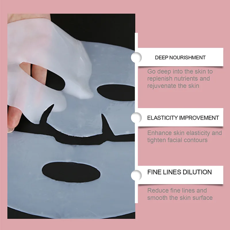 Factory Custom Whitening Translucent Anti-Wrinkle Firming Hydrating Korean Collagen Split Face Mask BIO-COLLAGENREAL DEEP MASK