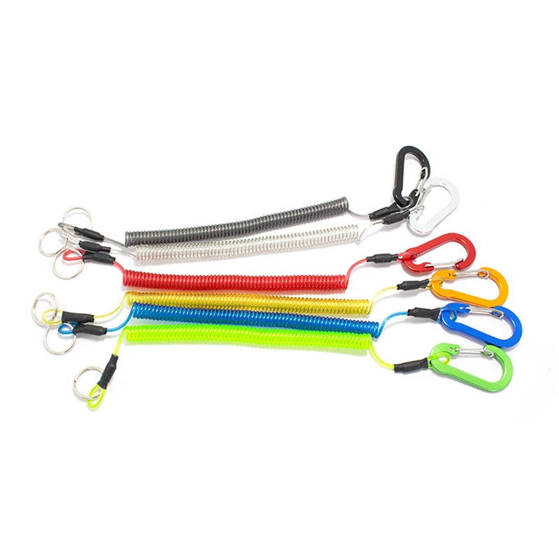 Fishing Pliers Lip Grips Tackle Fish Tools Safety Coil Lanyard With