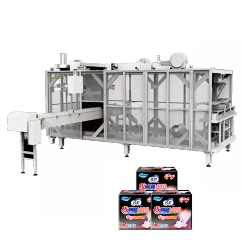 Automatic Sanitary Pad Packaging Machine Trifold Sanitary Napkins