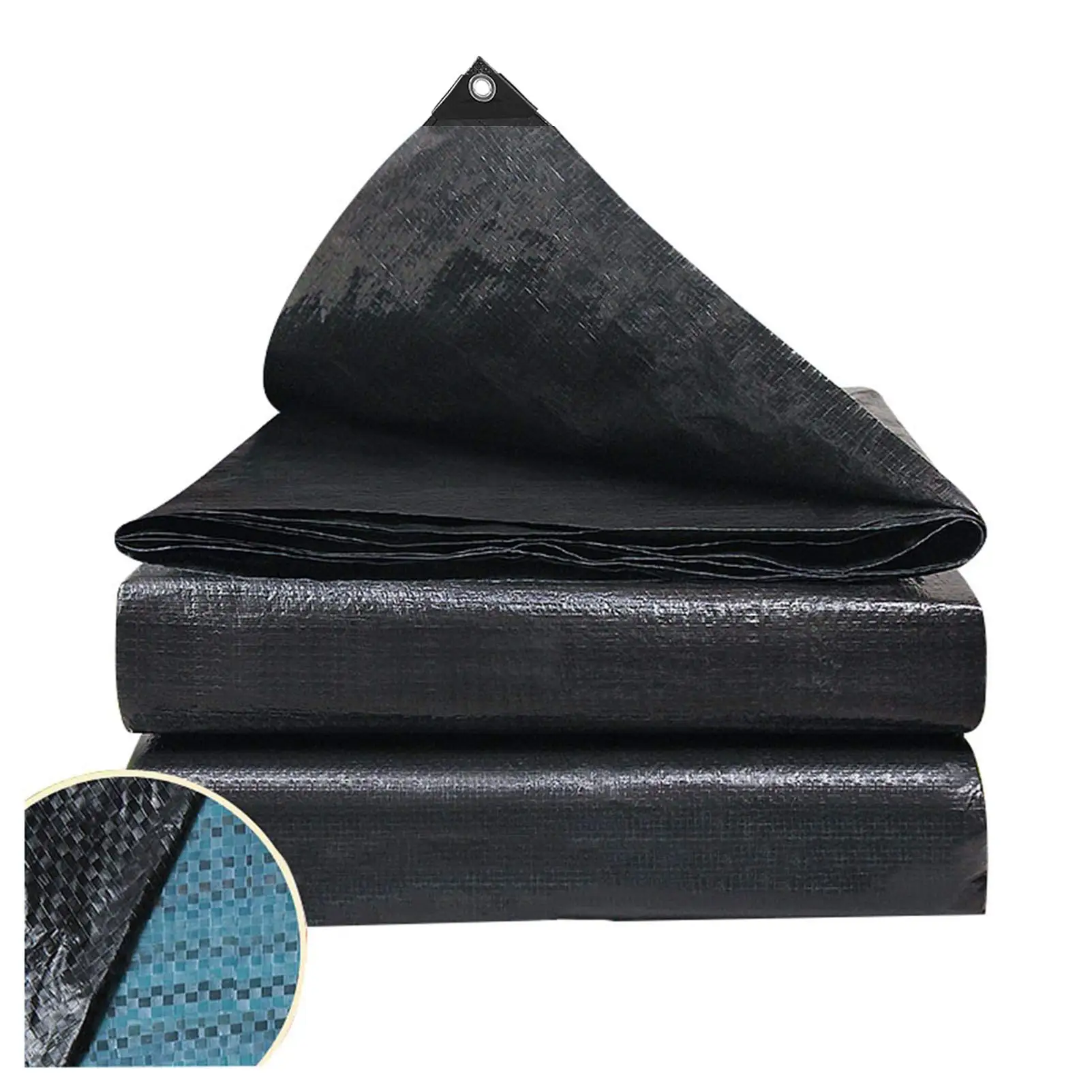 Lona pesada negra resistente a los rayos UV, impermeable, tamaño y color personalizados disponibles para uso exterior en venta