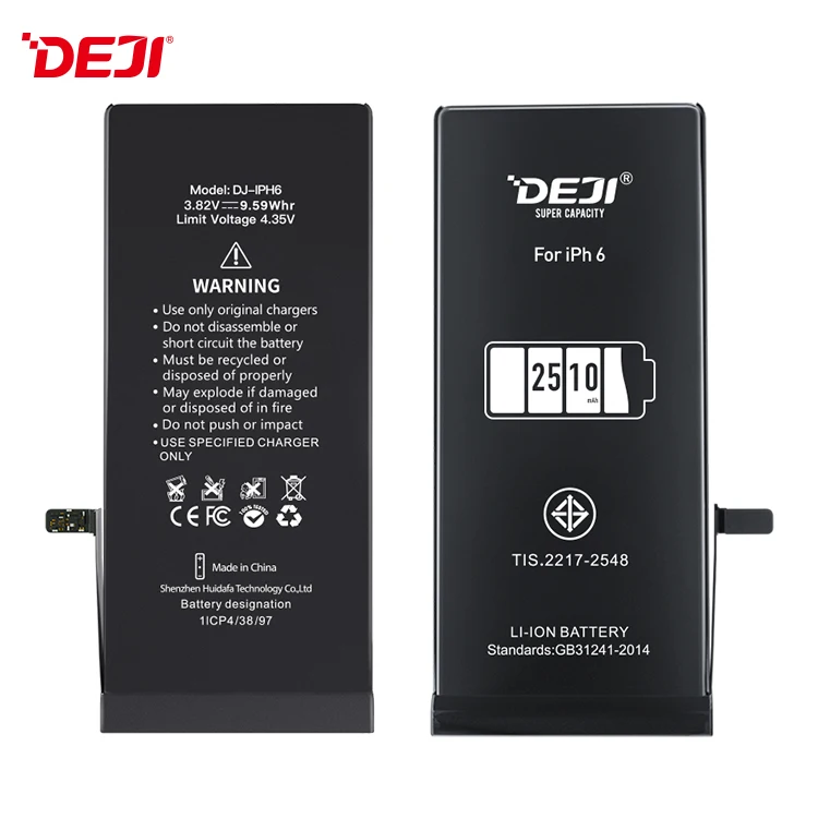 Mobile Phone Factory High Quality Replacement Battery for iPhone 2510mAh  with Cycle