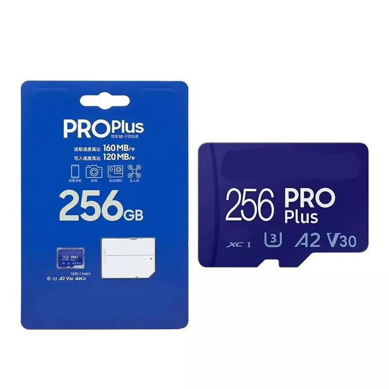High Speed High Performance Samsung Micro PRO Plus U3 V30 TF Card SD Card 128GB 256gb 512gb for Phone Drone Camera up to 160mbs