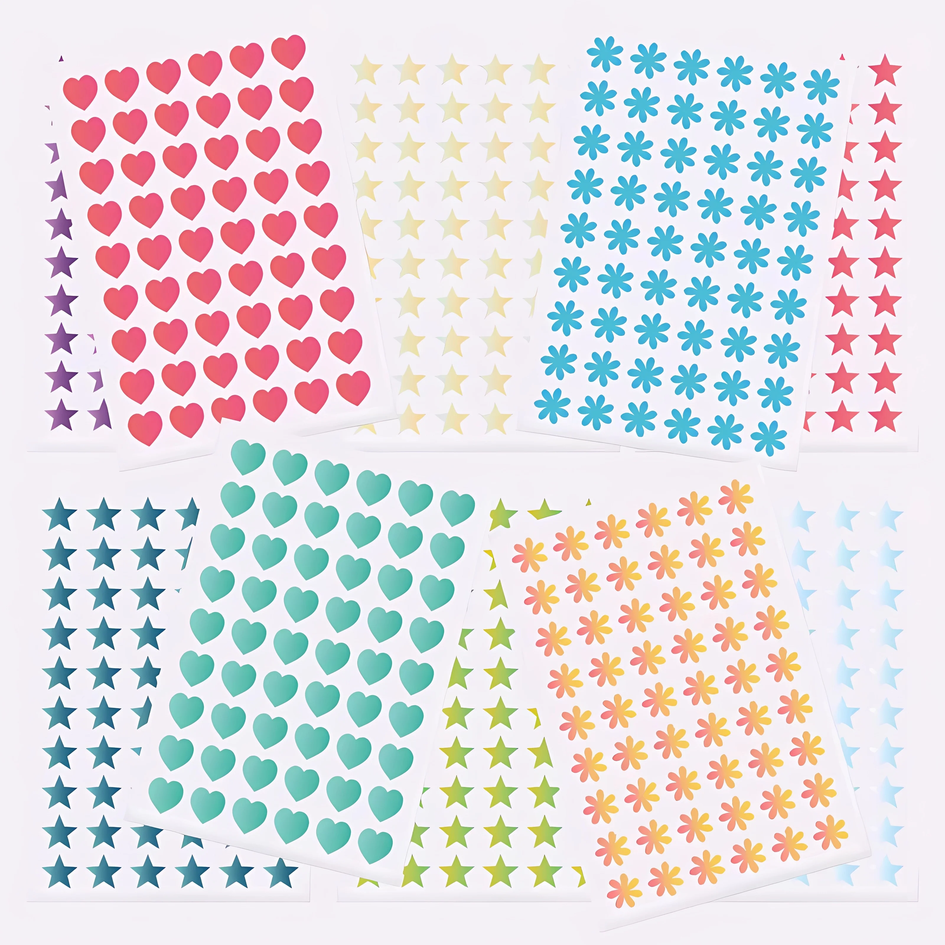 Custom Teacher Roll Reward Chart Stickers Role Heart Flower Hologram ...