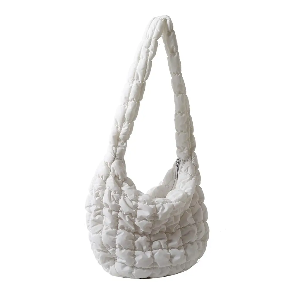 Larger  Fashion Puff Cotton Winter Puffer Bag Shoulder Women Handbag Puffer Quilted Women's Tote Bag Ladies Luxury Handbags