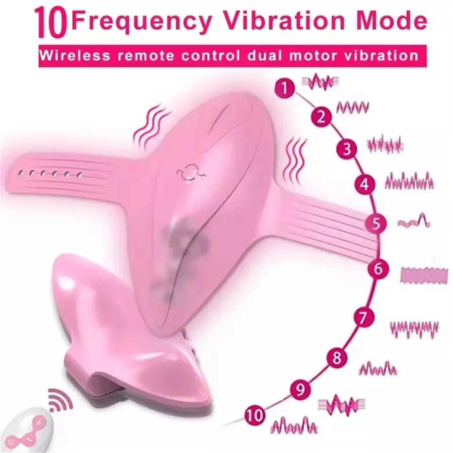 Top Lady Couple Pour Femme Clitoriste Pleasure 10 Frequency Remote Control Wireless Panties Vibrator Sex Toy For Woman