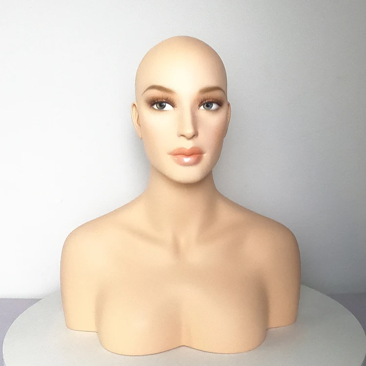 グラスファイバー製 女性用ウィッグディスプレイヘッドスタンド リアル