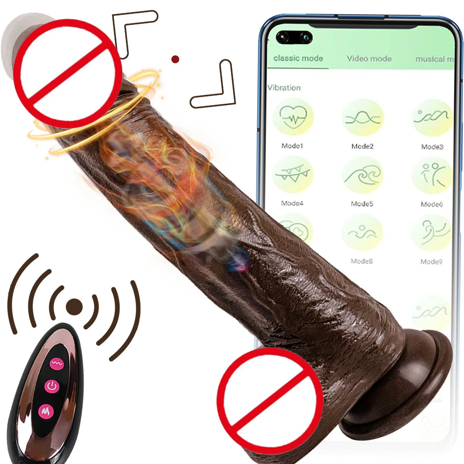 10 Vibrating Liquid Silicone Realistic Heating Thrust  Dildo Vibrator 3-Stretching Remote Control Female Sex Toy Video