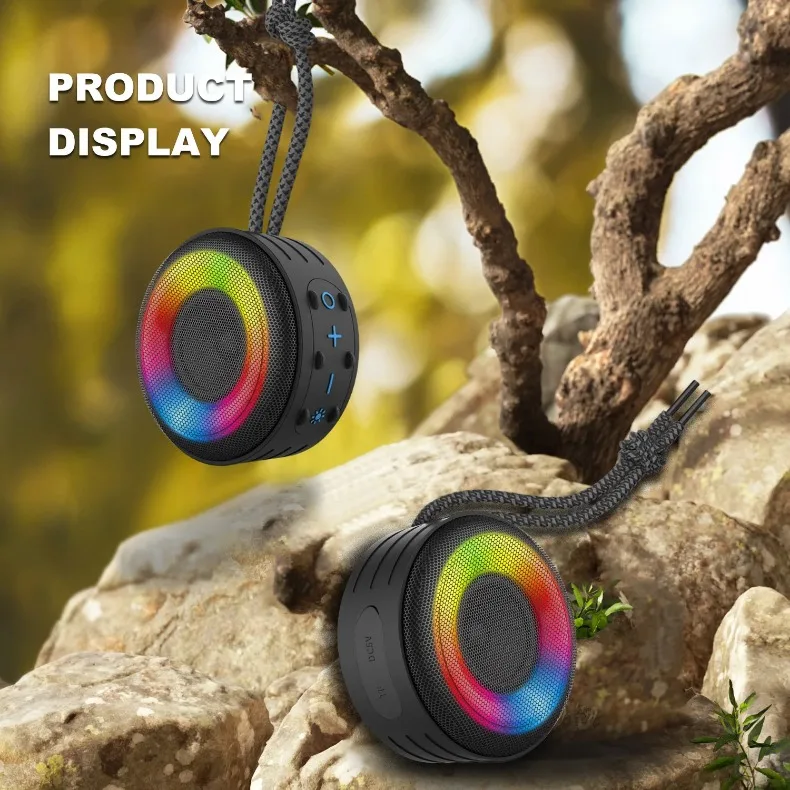 Bluetooth Ipx7 Waterproof Party Color Ambient Light Speaker Camping ...