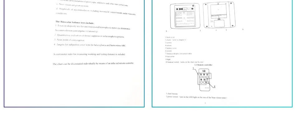 Low Price Near Vision Tester Nv-100 Led Mulity- Function Visual Acuity Charts