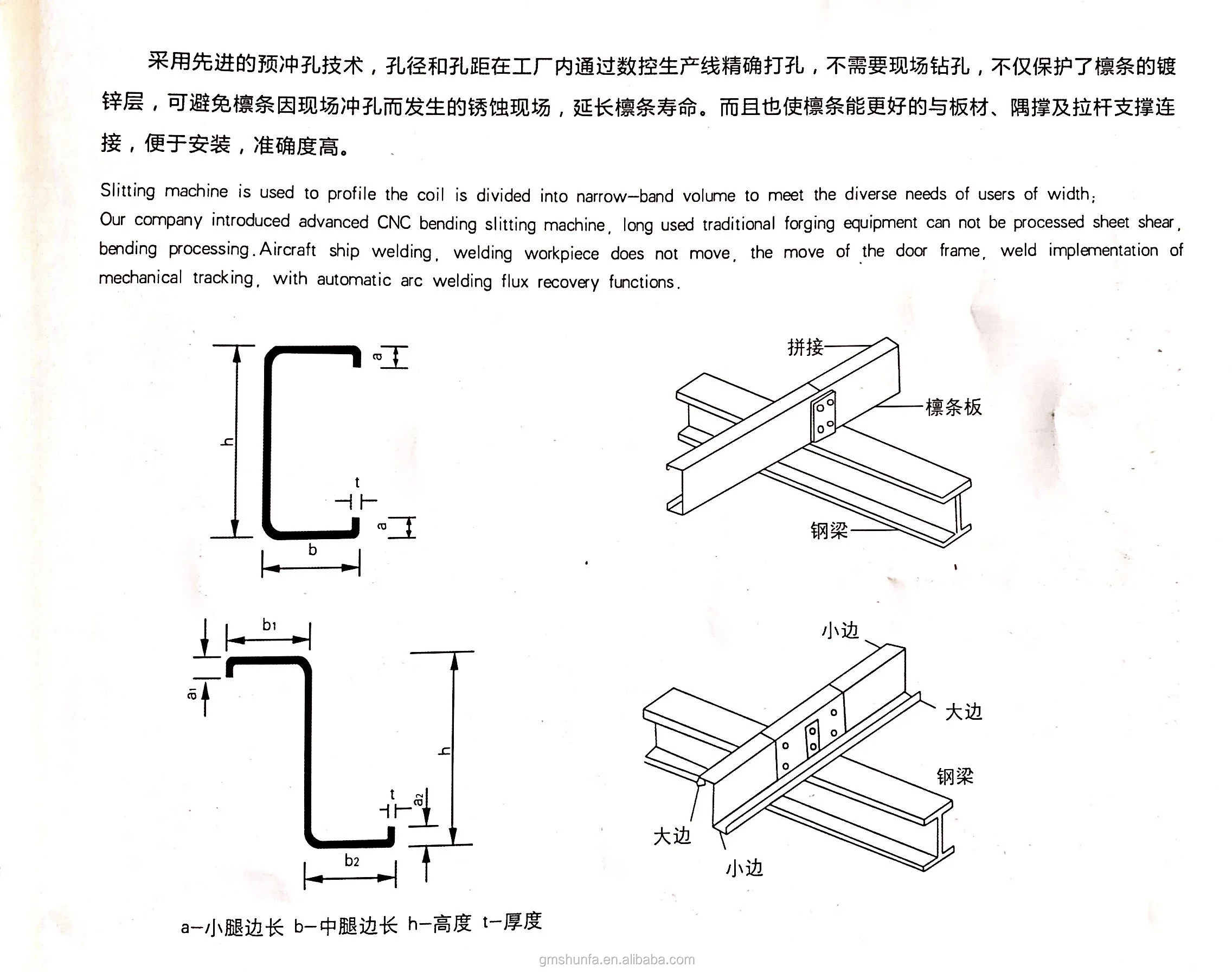 Cold Form Steel Purlins Light Gauge Cee Section Roll Former Galvanized