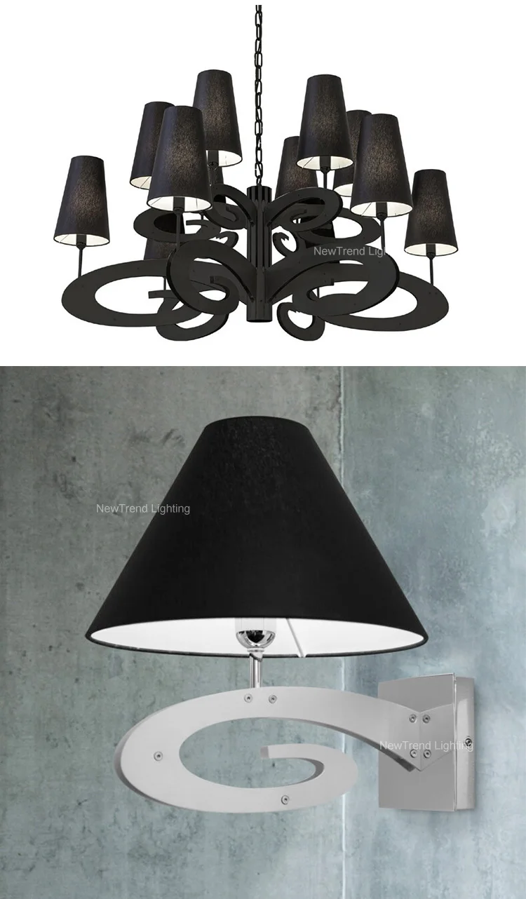 cpl 174 elegant design indoor decoration living room dining room villa fabric metal led modern chandelier light -3