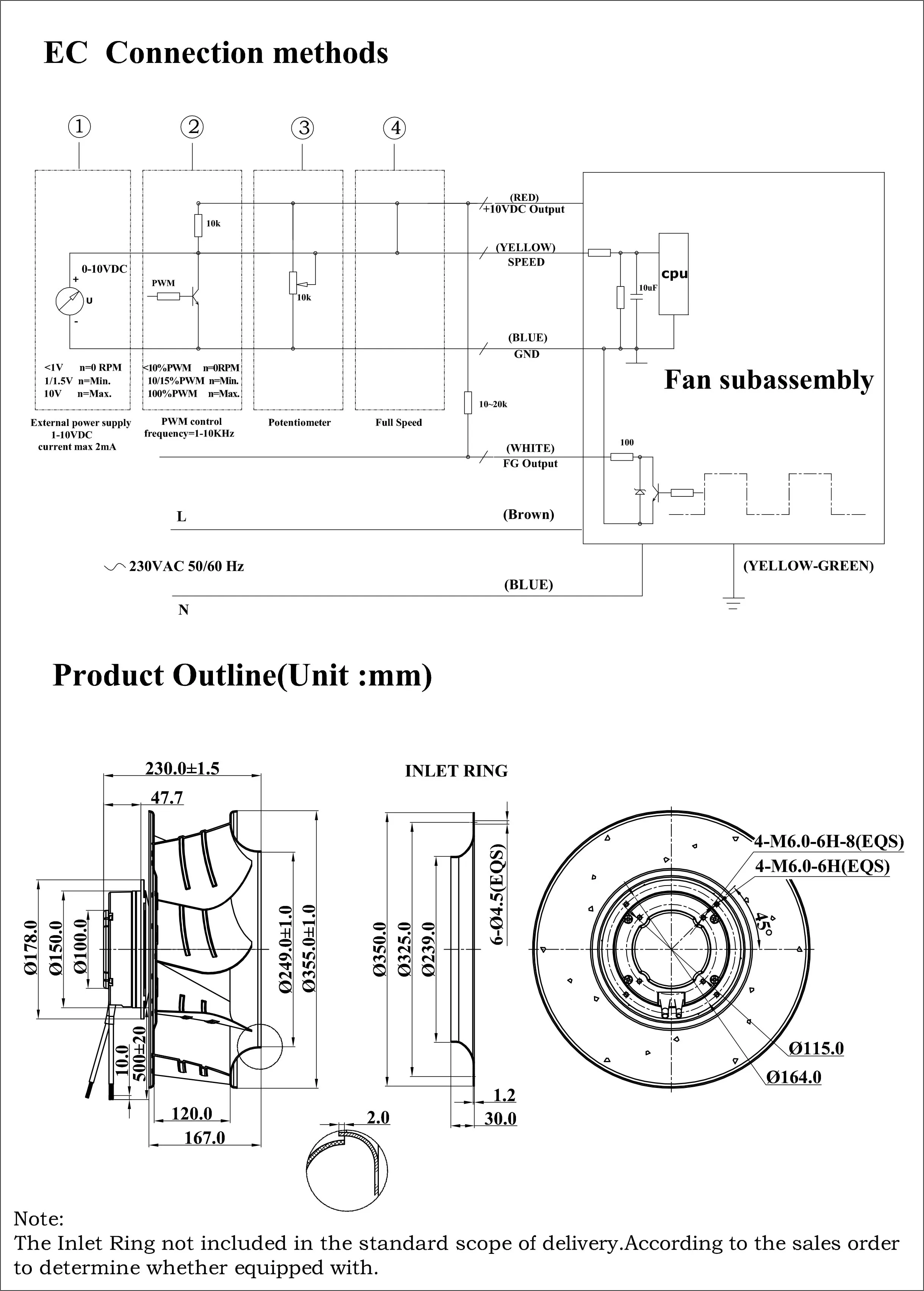 Brushless External Rotor Motor, Aluminum, Centrifugal - detail 4