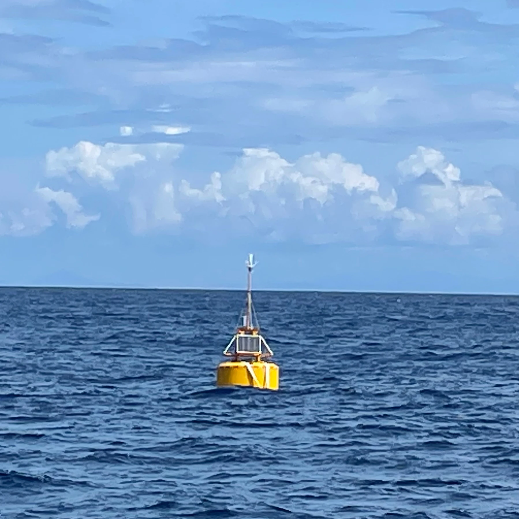 Advanced Water Quality Monitoring Buoy With Solar Panels Navigation Mark Light and GPS for Marine and Ocean Applications