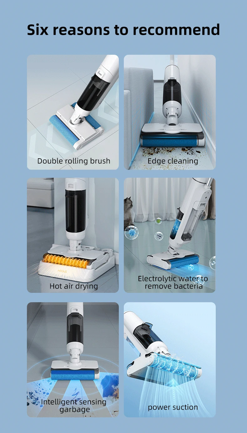 Household floor washing machine Handheld wireless intelligent automatic sweep mop mop OEM custom mopping machine