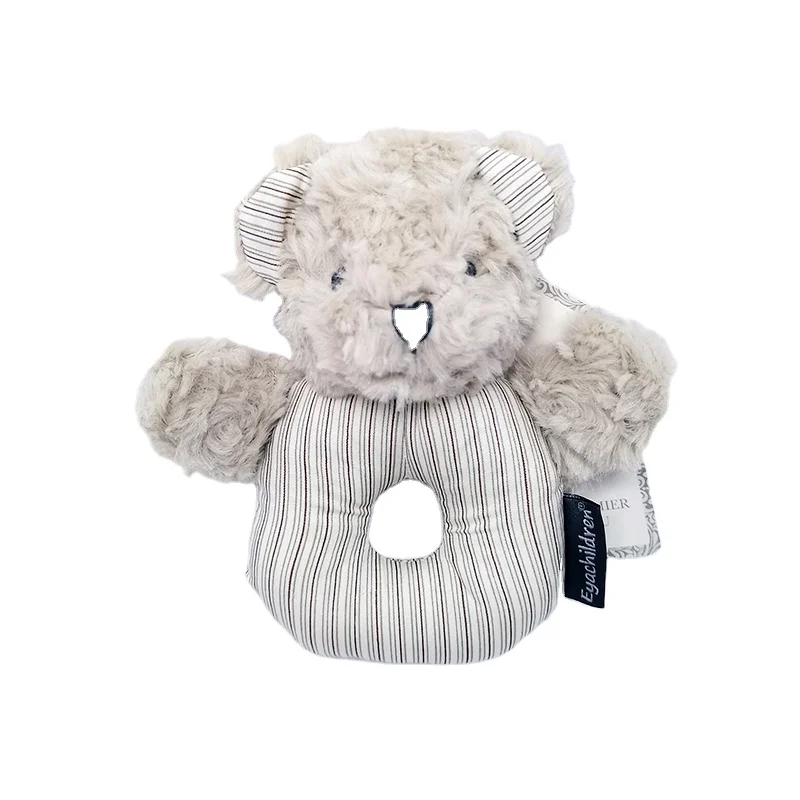 Детская погремушка в форме кролика с колокольчиком, мини-игрушка с медведем, сертификат EN71