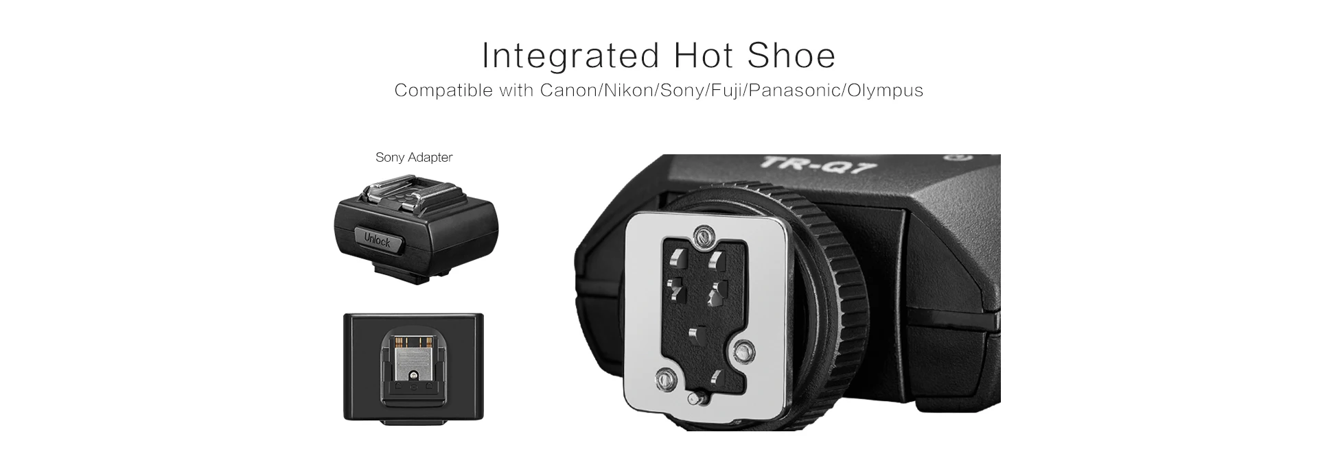 JINBEI TR-Q7 TTL HSS Wireless Integrated Hot Shoe Transmitter trigger For canon Nikon Olympus Cameras With Phone APP control
